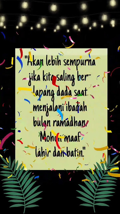 UCAPAN MAAF SEBELUM PUASA RAMADHAN 2024 #shorts #ramadhan2024 #ucapanramadhan