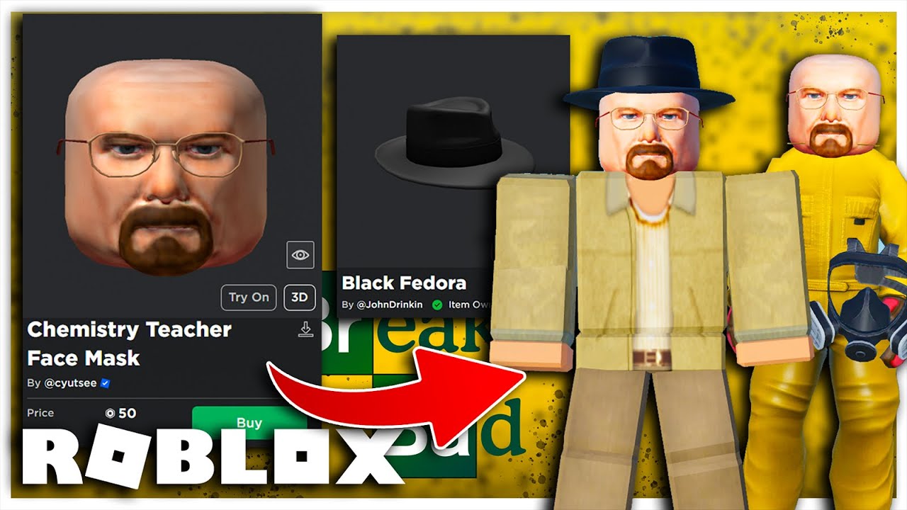 Walter White roblox avatar:
Bạn hâm mộ Walter White và muốn thấy anh ta trong trò chơi Roblox? Hãy xem hình ảnh liên quan đến Walter White roblox avatar của chúng tôi để cập nhật thông tin mới nhất và tìm hiểu những tính năng đặc biệt cho Roblox avatar của bạn.