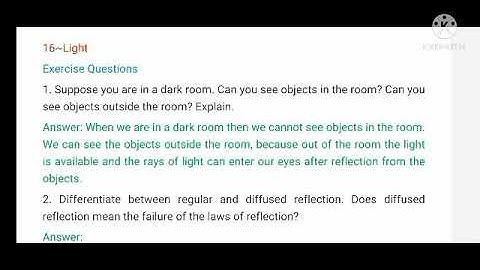 NCERT solutions for class 8 science chapter 16-Light.