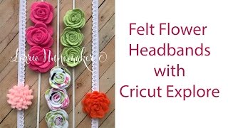 Felt Flower Headband with Cricut Explore