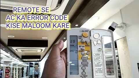 REMOTE SE ERROR KAISE CHECK KARE |How to check error codes in daikin ac |Remote settings #mractech
