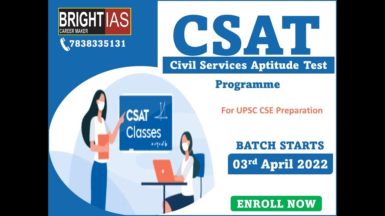 CSAT for UPSC CSE Prelims Exams- New Batch