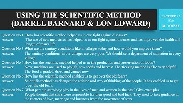 Using the Scientific Method By Darrel Barnard & Lon Edward | Lesson 2 | English Intermediate Part-II