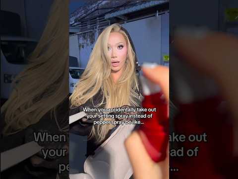 When you take out setting spray instead of pepper spray…