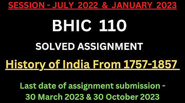 BHIC 110 Solved Assignment 2022-23 | BHIC 110 Solved Assignment 2023 PDF | BHIC 110 Assignment PDF