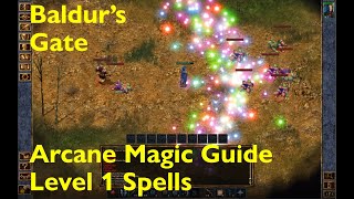 Baldur's Gate Level 1 Arcane / Mage Magic Spell Guide