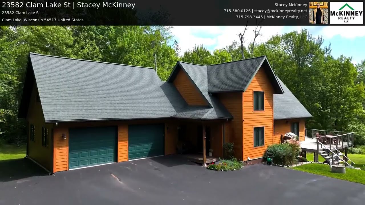 Clam Lake, Wisconsin Lake Home for Sale on Upper Clam Lake | 23582 Clam Lake St | Stacey McKinney