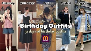 31 Days Of Birthday Outfits From Meesho Pinteresty Dress Desi Modest Cutesy Acubi