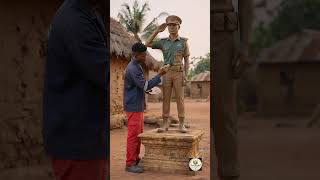He Turned Cement Into a Lifelike Nigerian Police Officer! 👮🏾🔥
