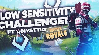 Fortnite Lowest Sensitivity Challenge! Ft. @Mysttiq