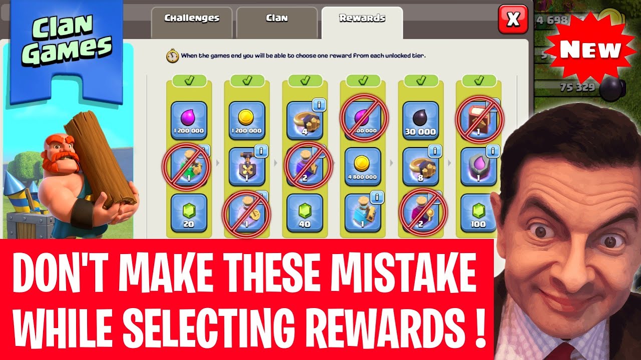 BEST CLAN GAMES REWARDS..🔥 ACCORDING TO YOUR TOWNHALL (CLASH OF CLANS