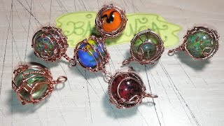 Glass marble wire wrapping! A super secure way
