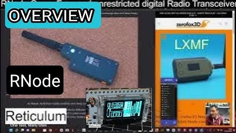 RNode - Overview & INSTALL FIRMWARE - Open, Free and unrestricted digital Radio Transceiver