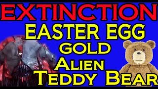 Call Of Duty Ghost "Extinction Easter Egg" Golden Alien Teddy Bear!