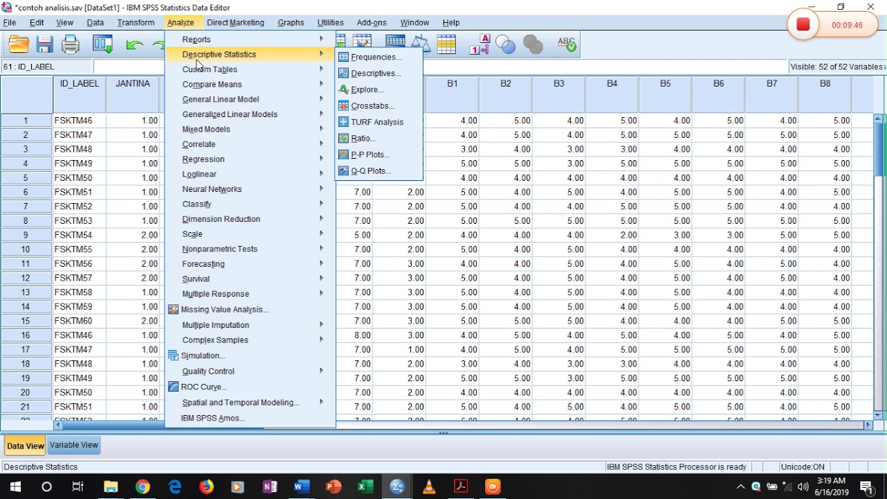 Analysis and reporting descriptive data by DrZana - YouTube