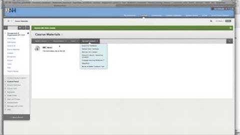 Blackboard 9.1: Creating Content Areas, Creating Sub-Folders, Moving Content, Creating Links