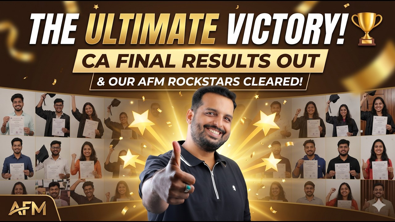 The Ultimate Victory! ๐ CA Final Results Out & Our AFM Rockstars Cleared!