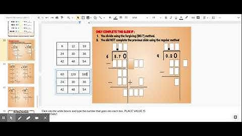 Dividing Decimals Models - Big 7/Forgiving Method - Google Slides