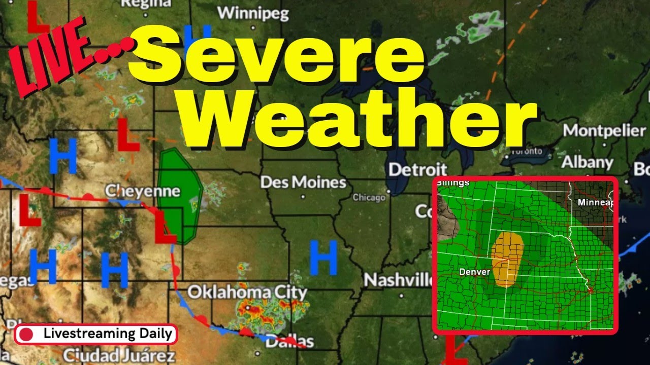 🔴Live: Severe Weather Coverage! - 2% Tornado Risk 8-11-24 - YouTube