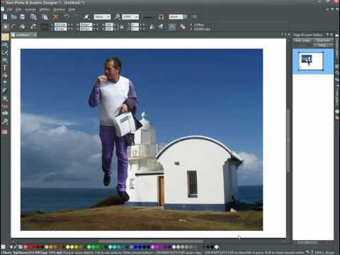 Xara Photo & Graphic Designer  - cutting out an object/person and putting it into another image