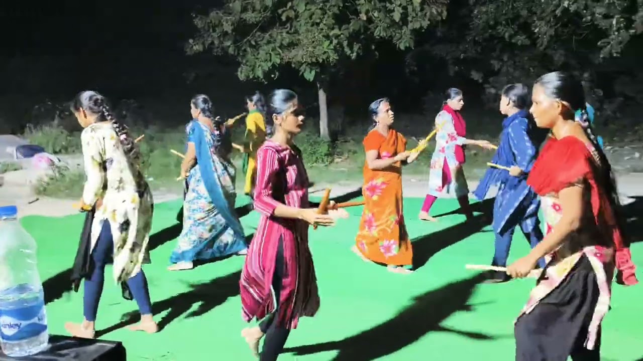 My Village Trending Kolatam Dance Performance | Rural Folk Dance Vibes 🔥 