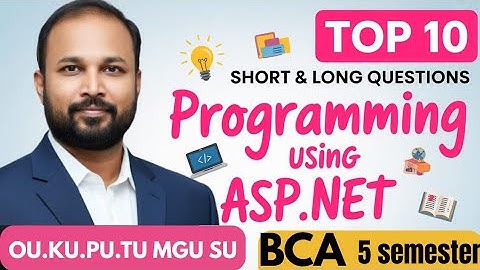 TOP 10 Programmeren met ASP.NET Korte en lange belangrijke vragen 2025-26 BCA V Semester 5e Semes...