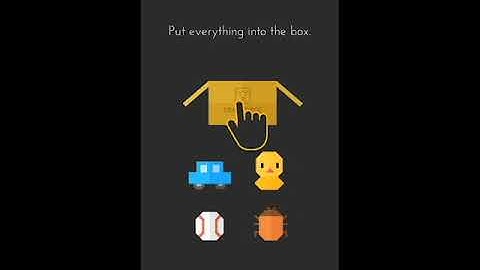 Put everything into the box Tricky Test 2 Game