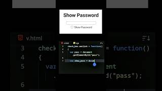 show password using js #easytutorial #javascript #js #password #show #inputs #htmltutorial #code