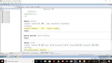SAS INPUT METHODS | SAS TUTORIAL FOR BEGINNERS VIDEO 3