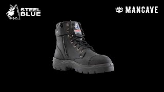 Steel Blue Premium Leather Video Mancave Workwear