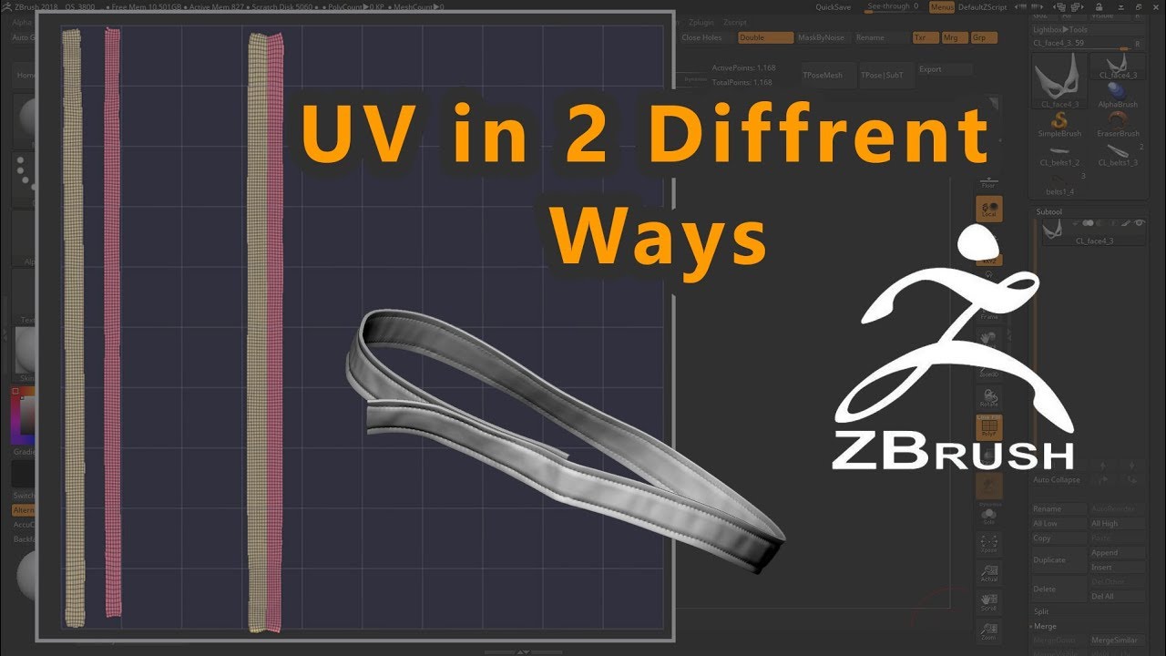 loading a uv zbrush