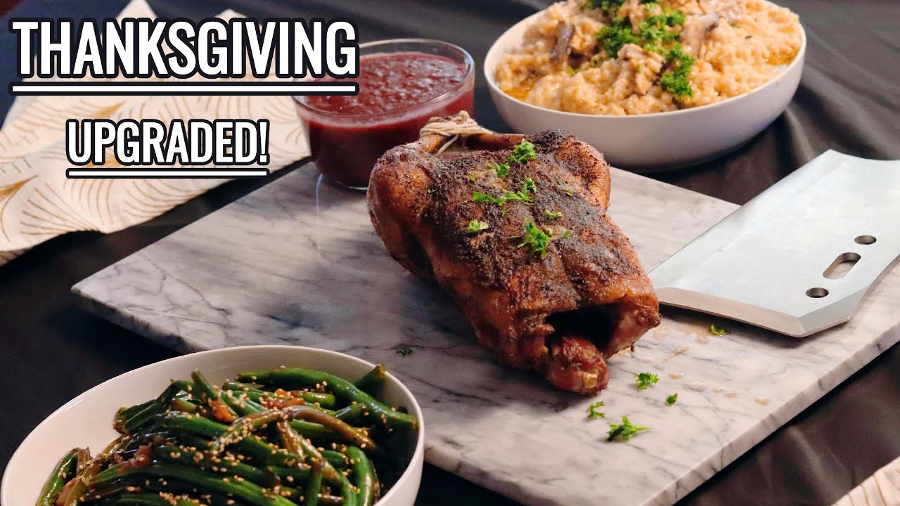 ULTIMATE THANKSGIVING UPGRADE |  Coffee Rubbed Duck, Mushroom Risotto, Asian Inspired Green Beans