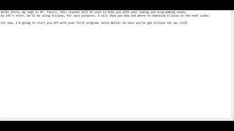 Java Episode 1- Hello World!