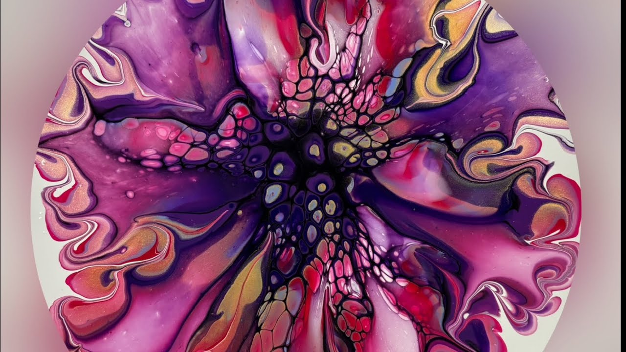 (1565) Awesome Modified Bloom Technique, Acrylic Paint Pouring - YouTube