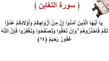 سورة التغابن الأية 14
