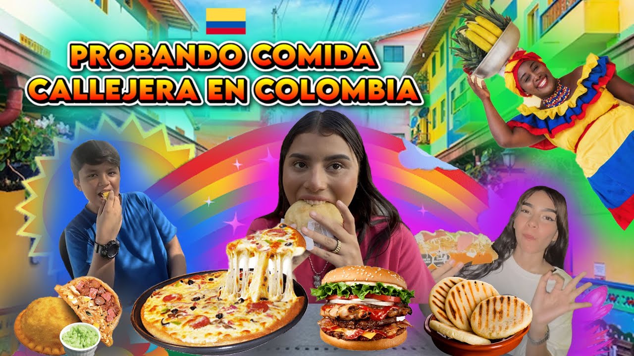 PROBANDO COMIDA CALLEJERA COLOMBIANA 🇨🇴 | La verdadera Arepa | 🫓😋