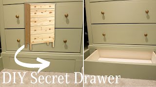 Building My First Drawer EVER for my custom closet | Easy Hidden Drawer for Beginners | IKEA HACK