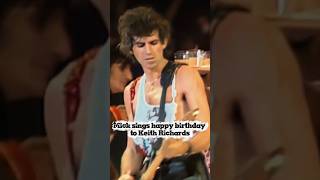 Mick sings happy birthday to Keith Richards #mickjagger #keithrichards #ronniewood #rollingstones