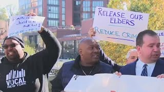Older inmates have a right to parole protesters say