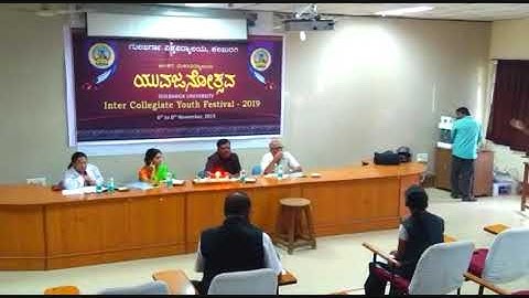 Speech on GST & its impact at youth fest 2019 at Gulbarga University kalaburagi
