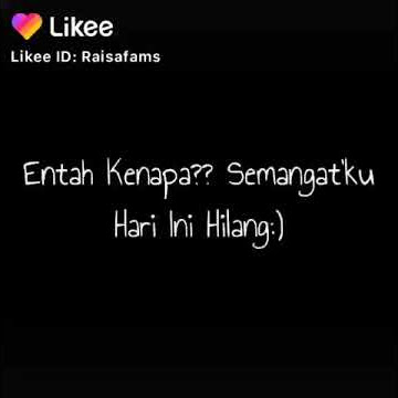 ENTAH KENAPA?? SEMANGAT'KU HARI INI HILANG:)