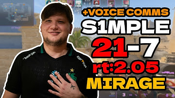 s1mple (21-7) rt:2.05 w/YEKINDAR +VOICE COMMS (mirage) | FACEIT EU RANKED l #cs2 #pov