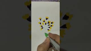 #howtodraw #simpleflowers#brushpens#leaves #shorts #youtubeshorts #practicemakesperfect #practice