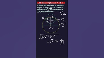 #7 JEE Mains PYQ Series|| 24th Feb 2021|| JEE Maths PYQ Circles