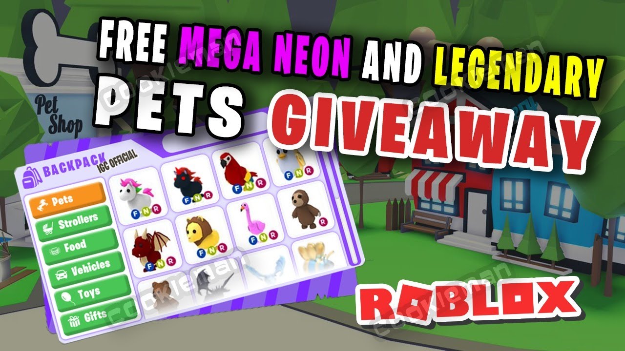 🔴 ADOPT ME! FREE MEGA NEON & LEGENDARY PETS LIVE IN ROBLOX
