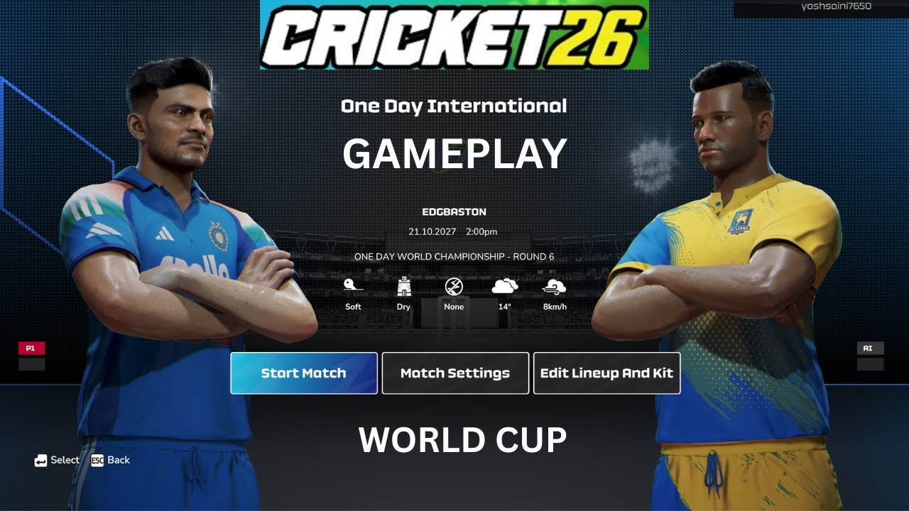 INDIA VS SRI LANKA WORLD CUP MATCH IN CRICKET26 ON [HARDEST DIFFICULTY]