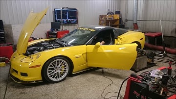 corvette z06  msd intake and tb 102 mm dyno.gain 14 hp/14 tq
