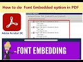 How to do  Font Embedded option in PDF