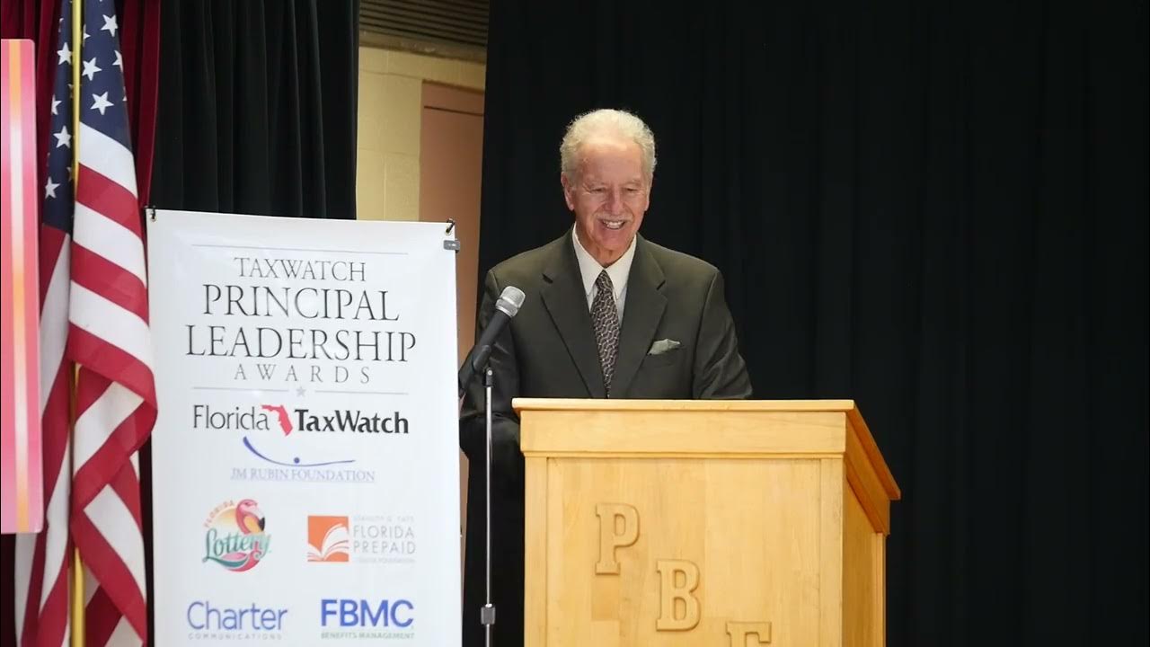Florida taxwatch honors palm bay elementary principal mike mahl youtube