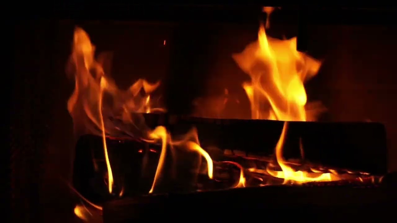  Traditional Brick Fireplace & Log Fire | Restorative & Calming | Crackling Fire Sounds 